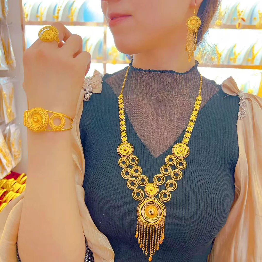 铜合金项链 铜合金ئالتۇن پاسون 铜合金时尚民族风气质百搭复古宫