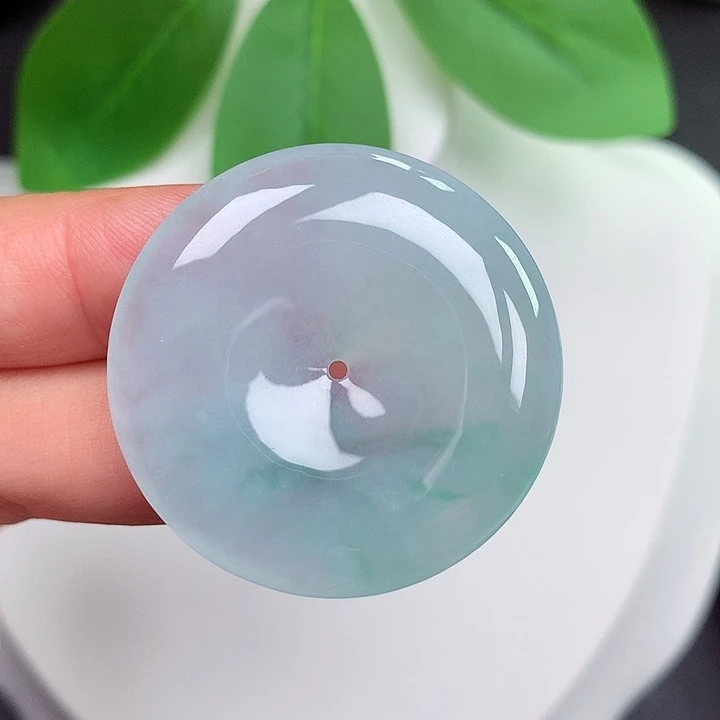 颈饰未镶嵌翡翠平安扣 34.8x5.9mm