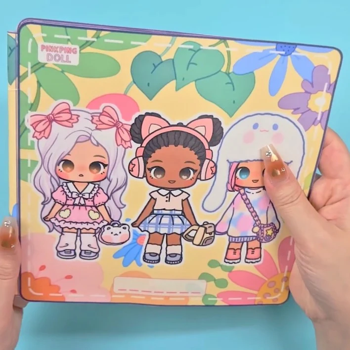 可爱娃娃换装解压益智创意锻炼专注力安静书女孩专注力手工玩具书