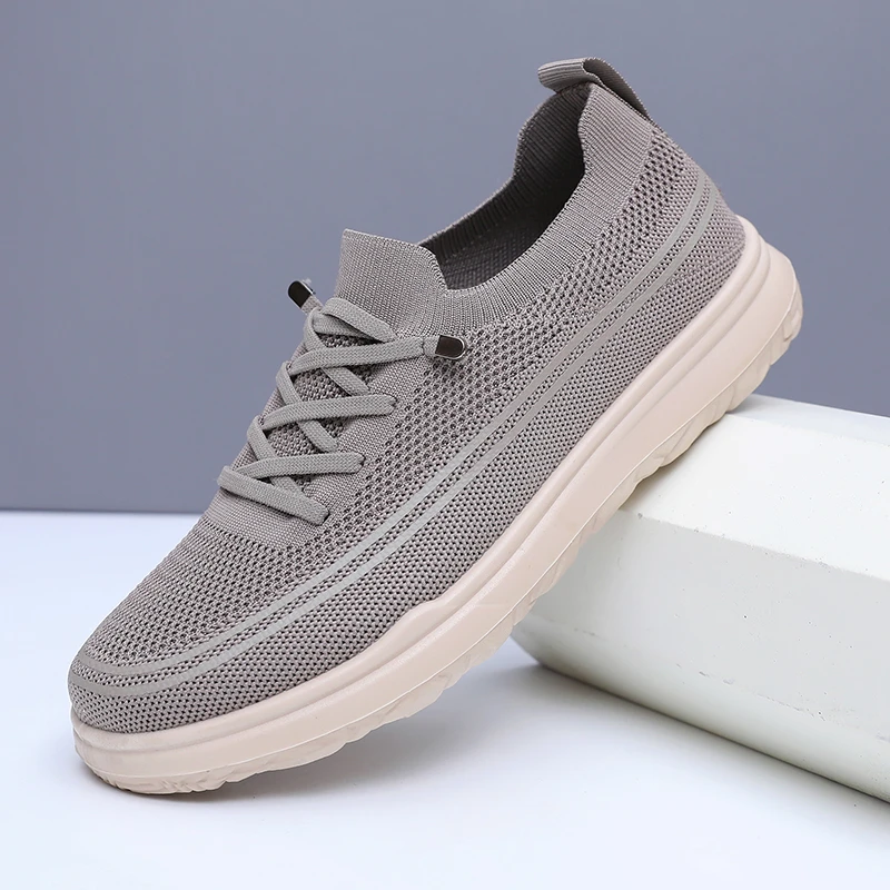 2025春夏新款男鞋老北京布鞋轻便百搭爸爸鞋透气休闲健步鞋网面鞋