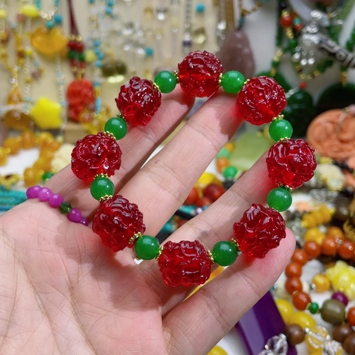 香***遇无非金属39号雕花手串