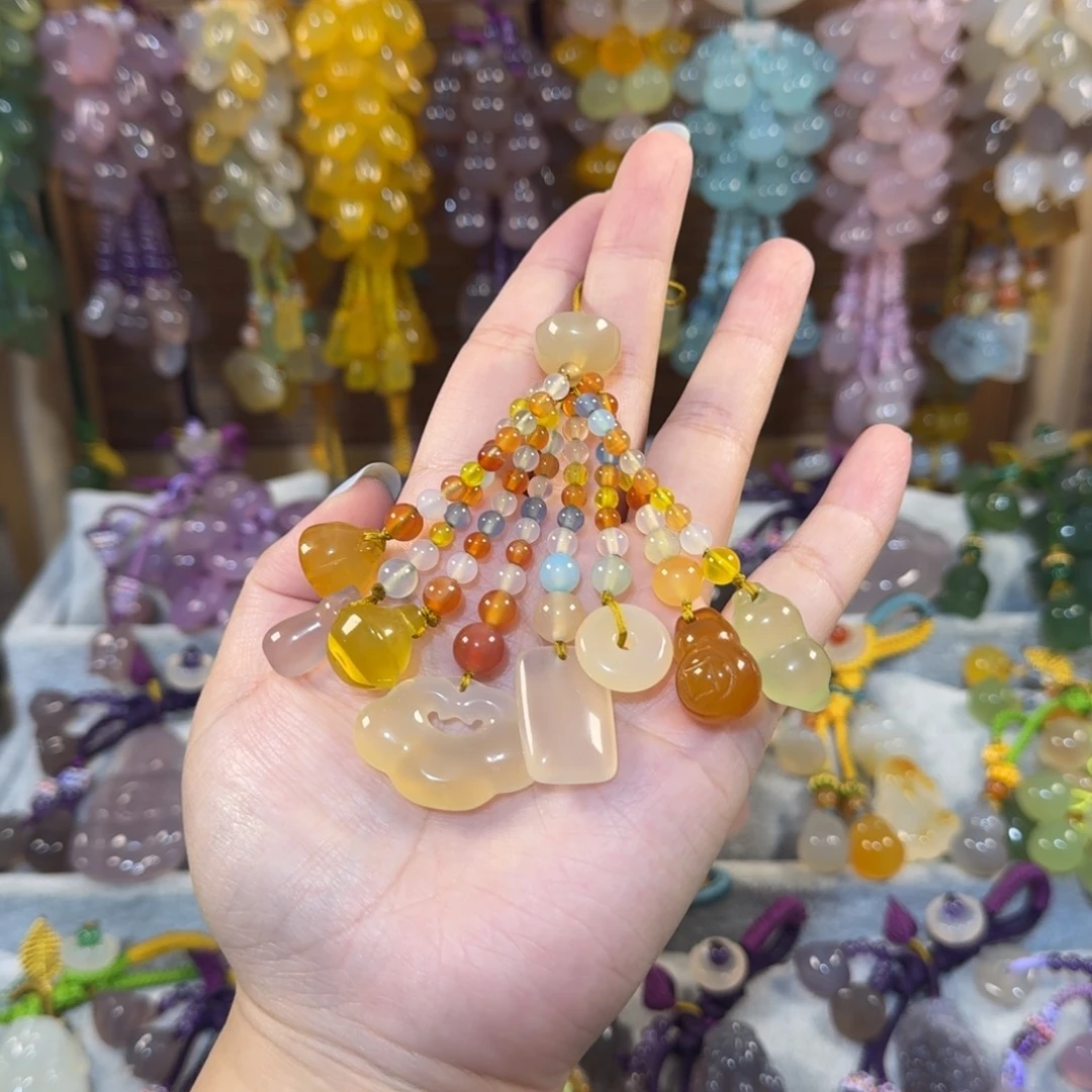 未镶嵌手机挂件玛瑙/玉髓