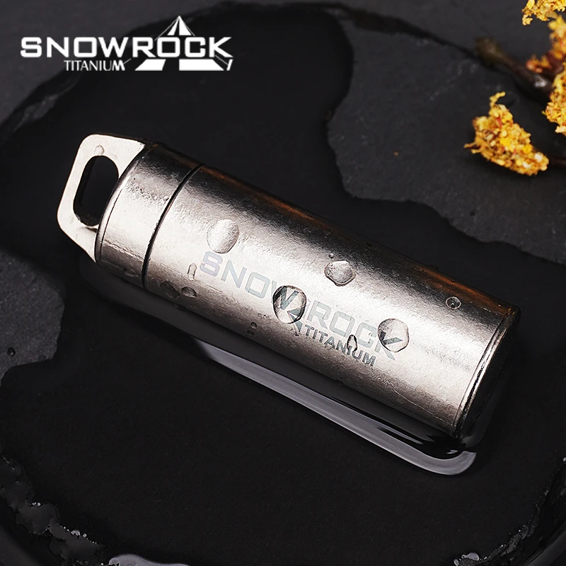 冰花银纯钛密封舱户外便携药仓