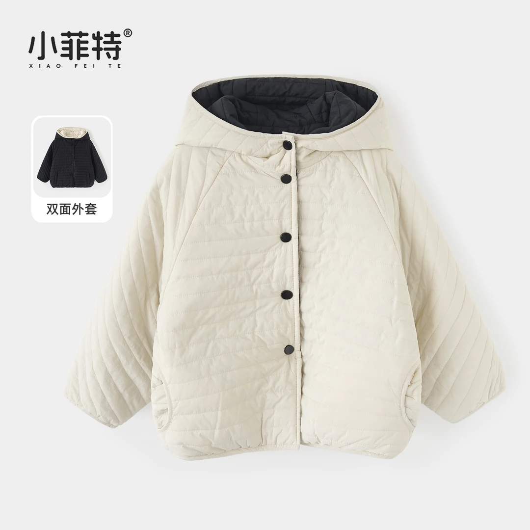 小菲特女童冬连帽加厚外套中大童休闲上衣儿童保暖衣服BGYD56308