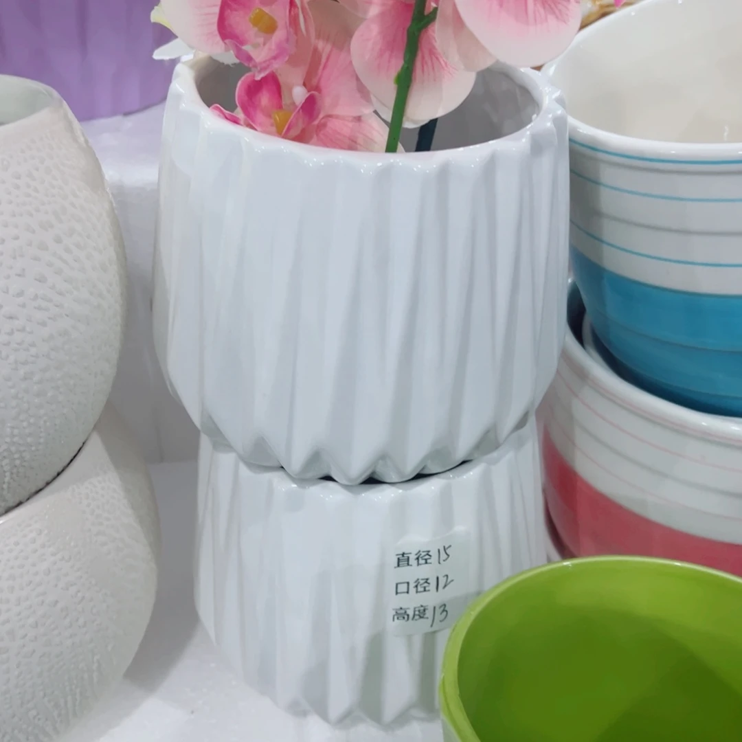 有孔，陶瓷花盆满10米包邮发货