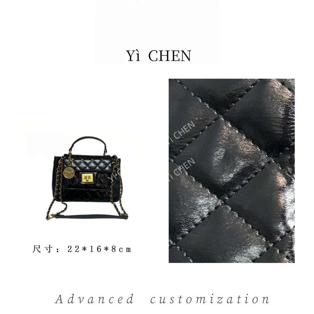 【Yì CHEN】ZT-D7162-黑色简约时尚女士新款轻奢单肩斜跨包