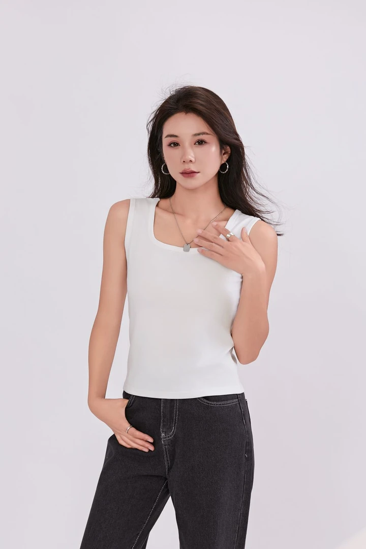 2025款正反两穿显瘦吊带夏款女士收腰背心休闲风修身型无袖衫632