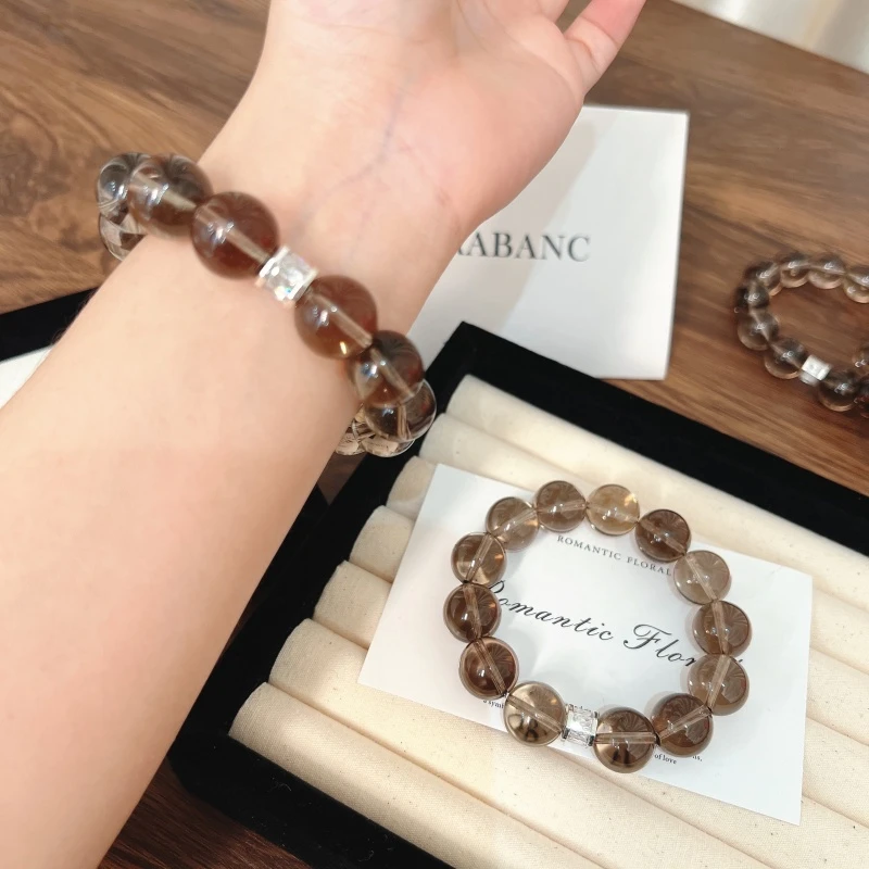 X802[ 山海]净体茶晶手链高端轻奢手串多样性发一