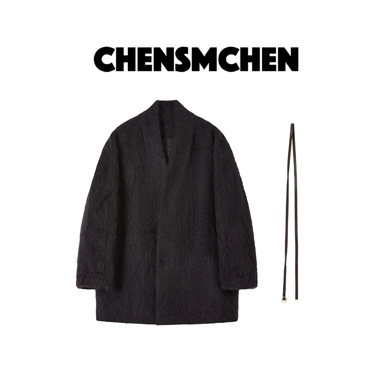 CHENSMCHEN 时尚百搭长毛拉绒高级感气质单面毛呢外套CSD10266SL