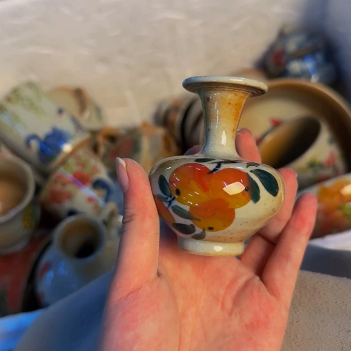 瓷片手工手绘细微不一样