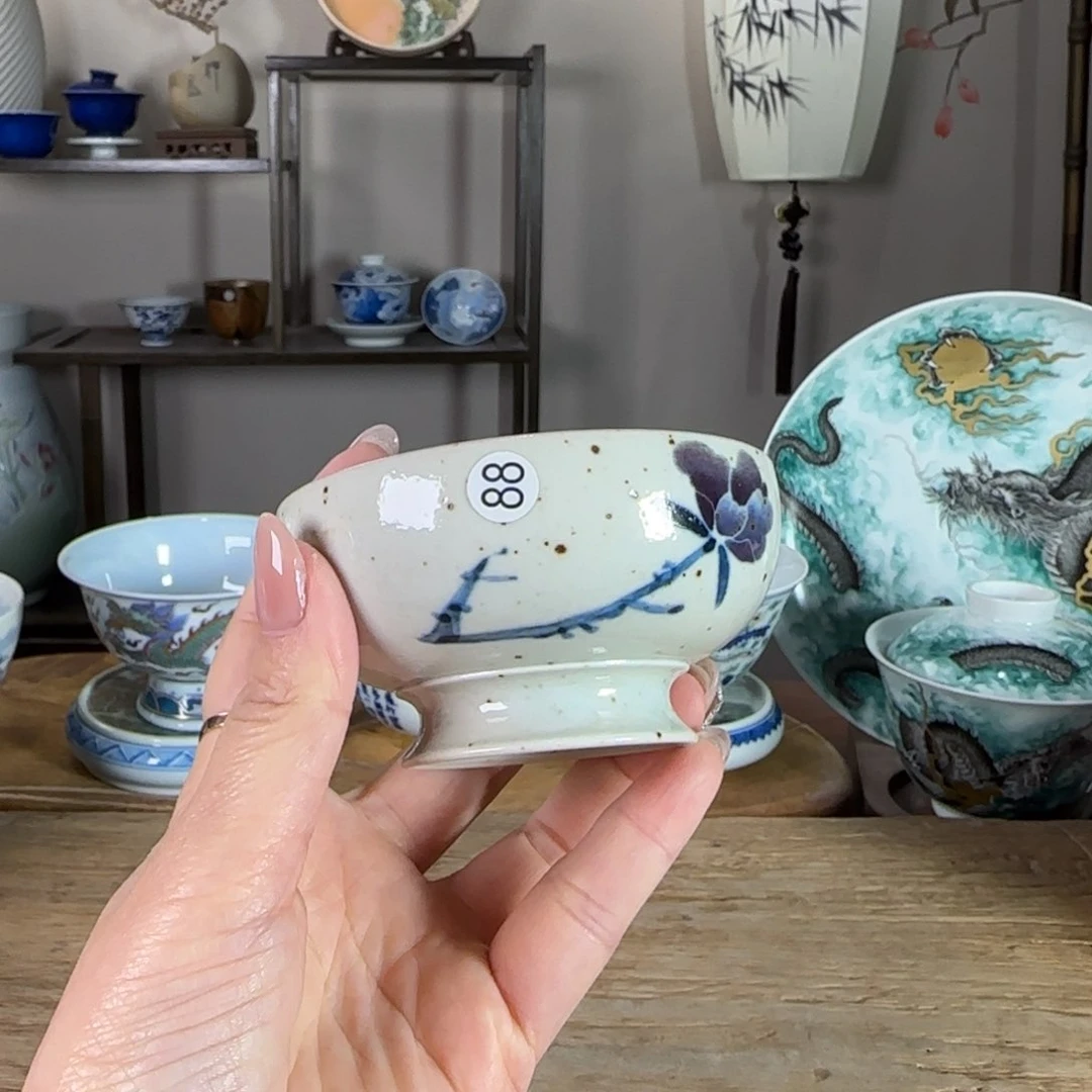 杯景德镇陶瓷柴烧多人