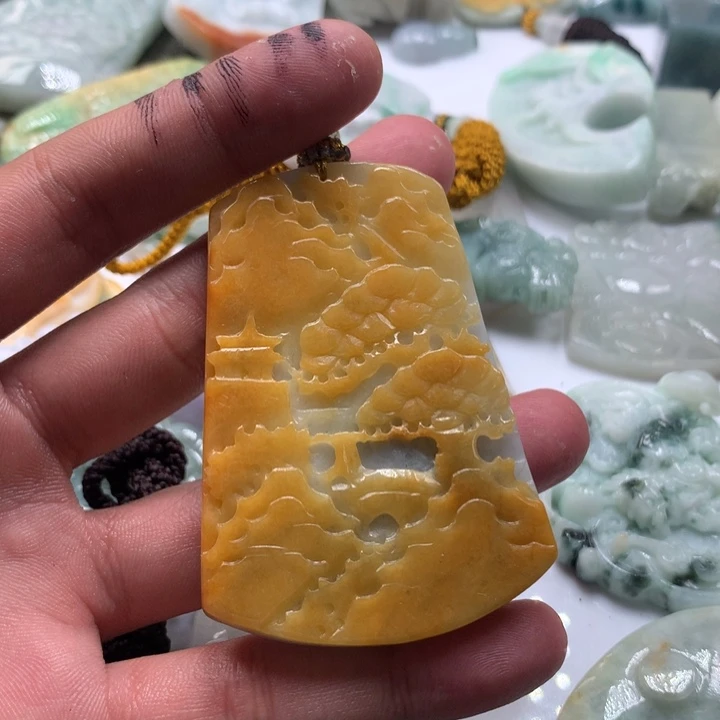 颈饰未镶嵌翡翠保真天然a货翡翠