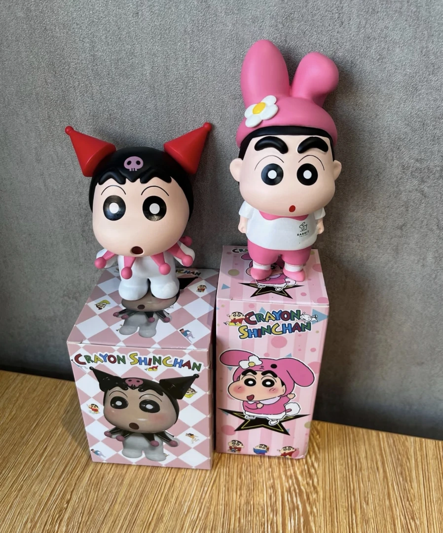 蜡笔小新美乐蒂库洛米小新梦幻联动可爱桌面潮玩摆件礼物