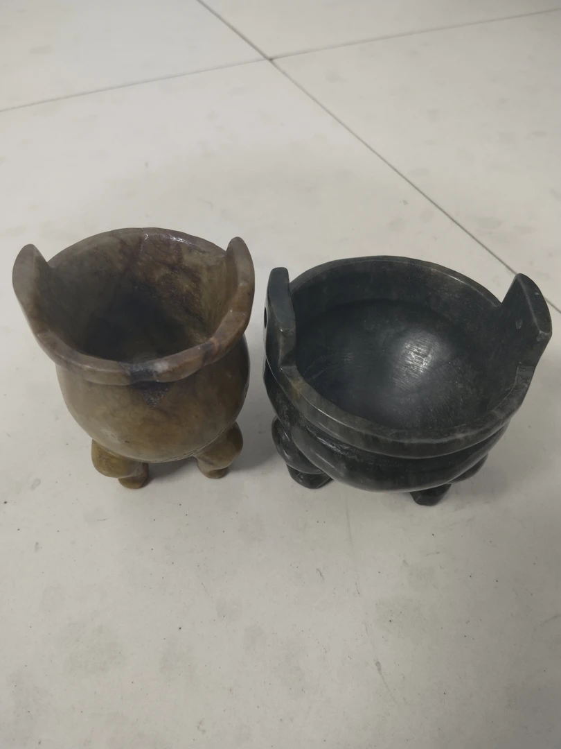 天然玉石河磨玉香炉