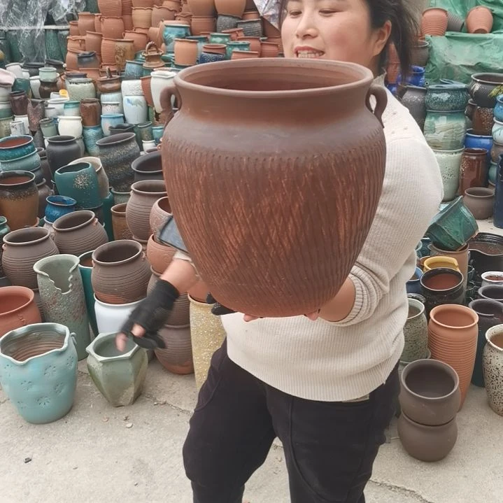 红陶小*白口25高30瑕疵底裂