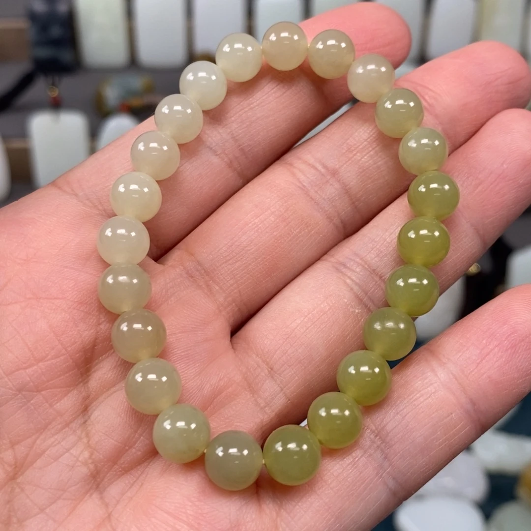 和田玉未镶嵌手串黄口手串