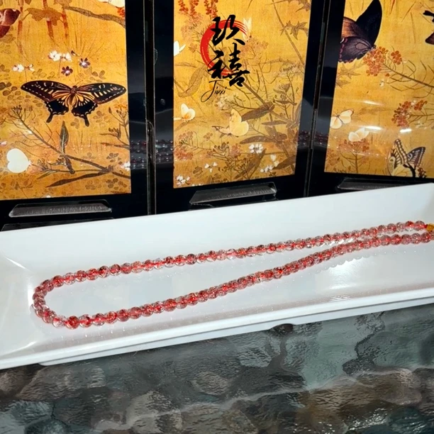 【二妹推荐】18k金满矿金草莓锁骨链45cm0757 A518081608多样性发一