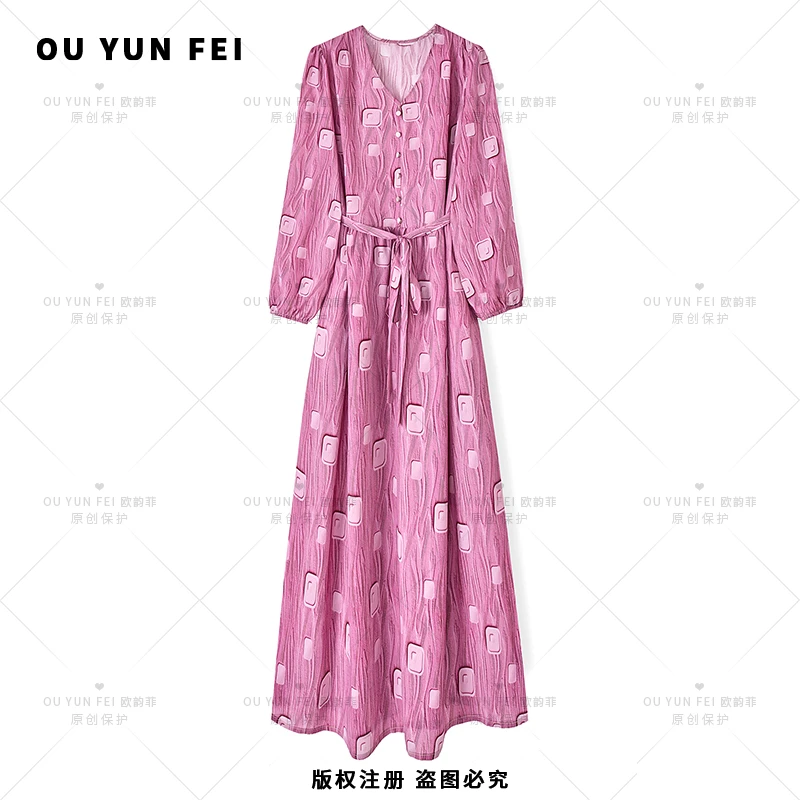 气质连衣裙夏季新款显瘦穿搭轻奢女装洋气高级长裙F1962
