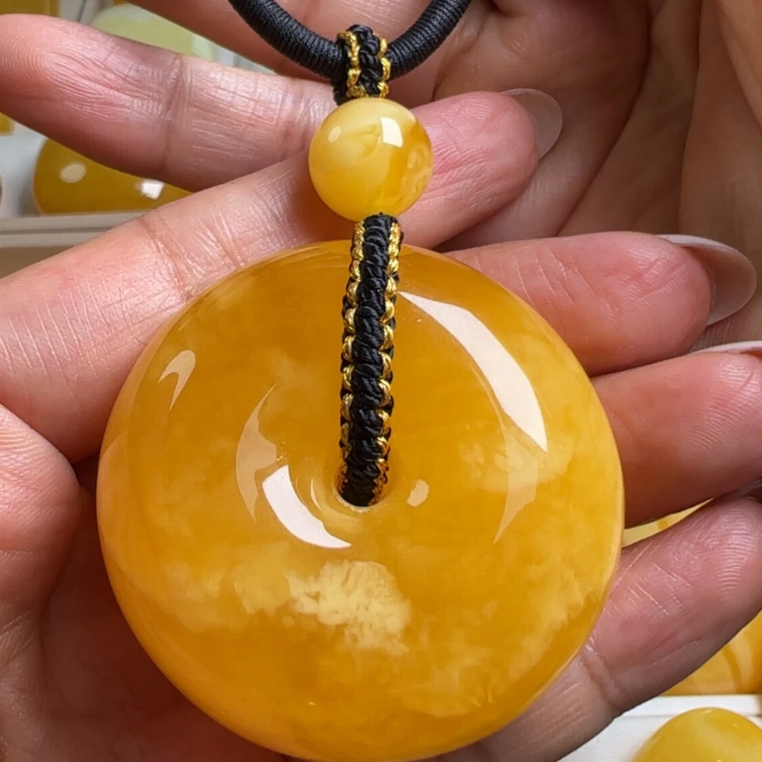 蜜蜡毛衣链未镶嵌无烤色无优化无补胶无煮蜜无辐照