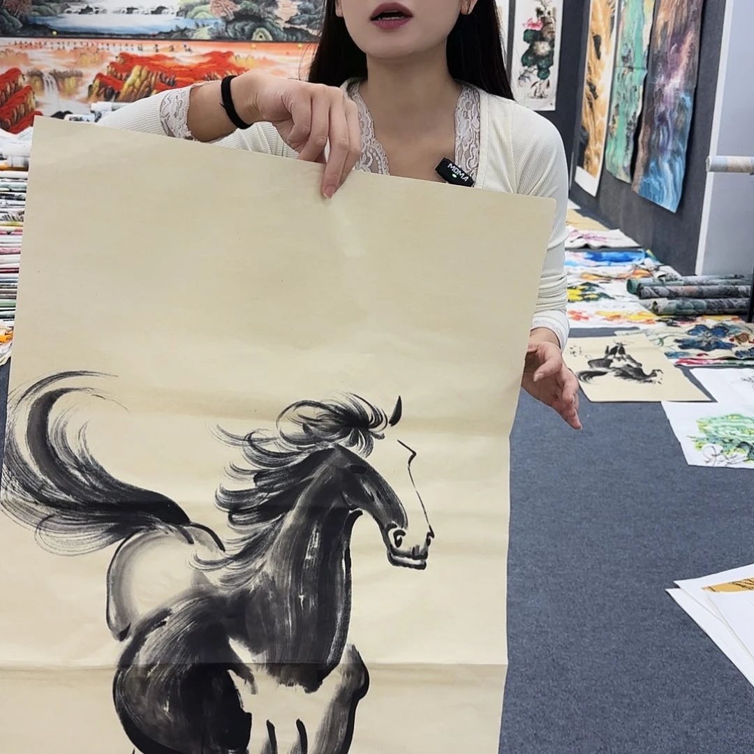 国画作品小姐姐放漏中