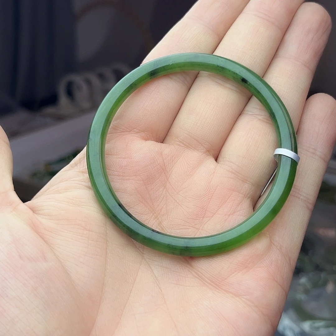 未镶嵌手镯和田玉（碧玉）111号碧玉手镯59圈口