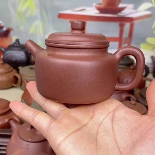 紫砂茶壶风釉150ccccc羊角山紫泥