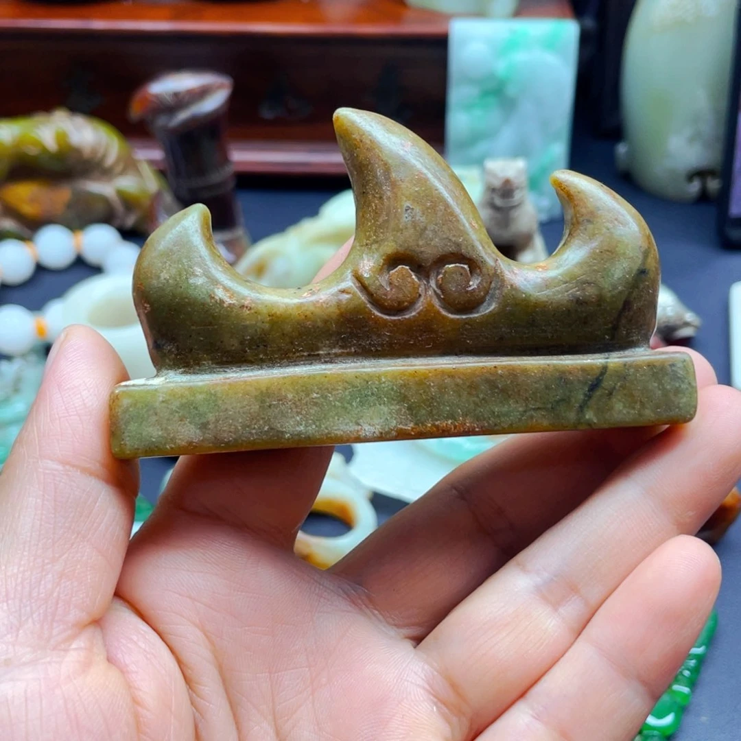 白玉菩提吊坠摆件