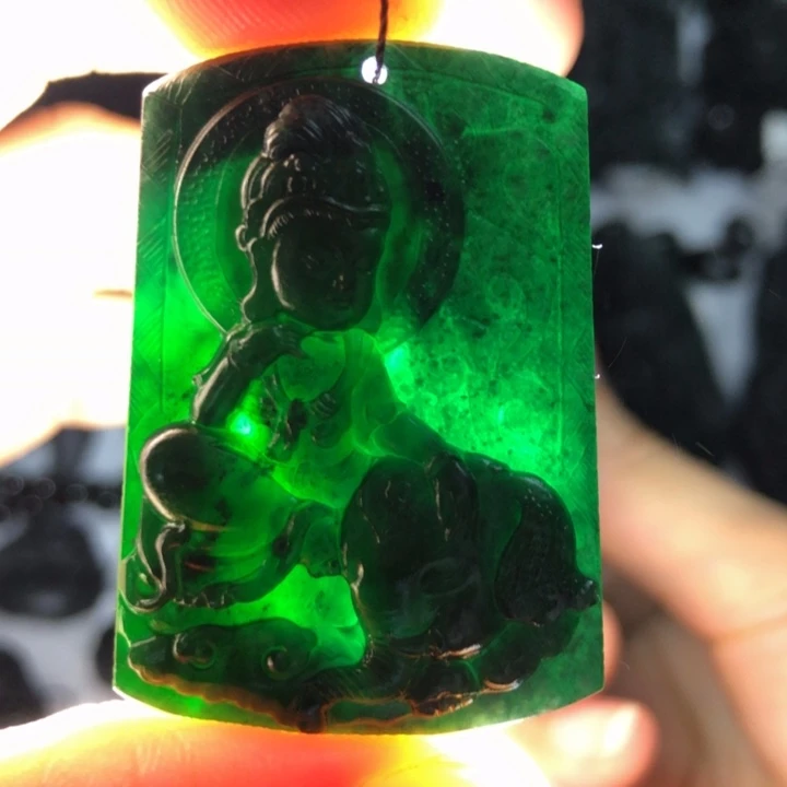 定制翡翠未镶嵌普贤