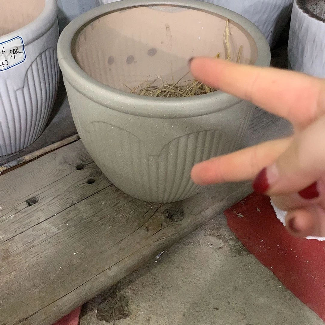 高温陶瓷花盆微瑕