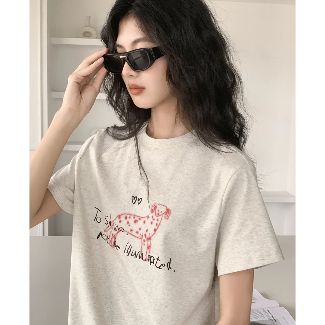 EighthMonth 美式印花短袖正肩T恤女夏季新款BE110884