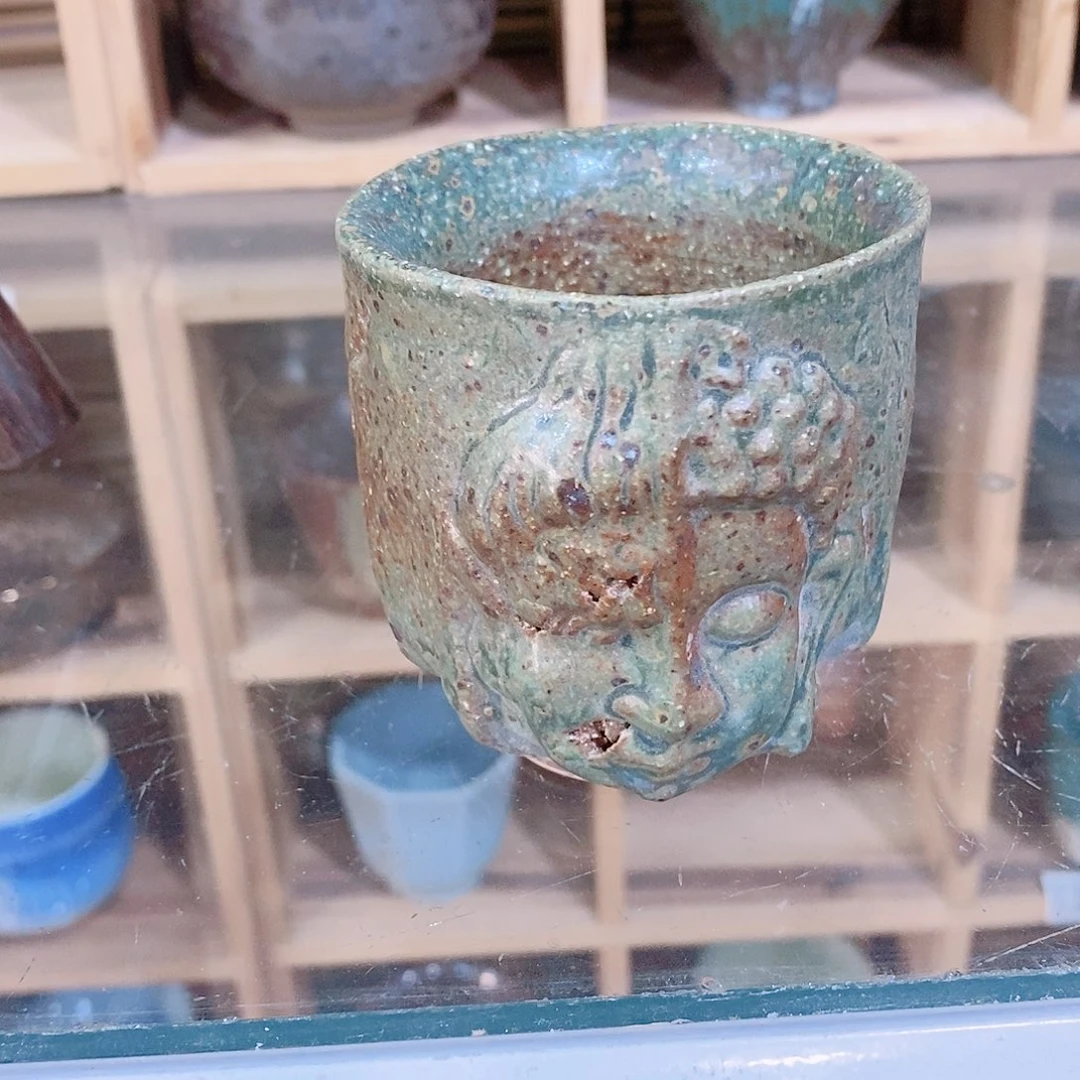 粗陶志野柴烧茶器