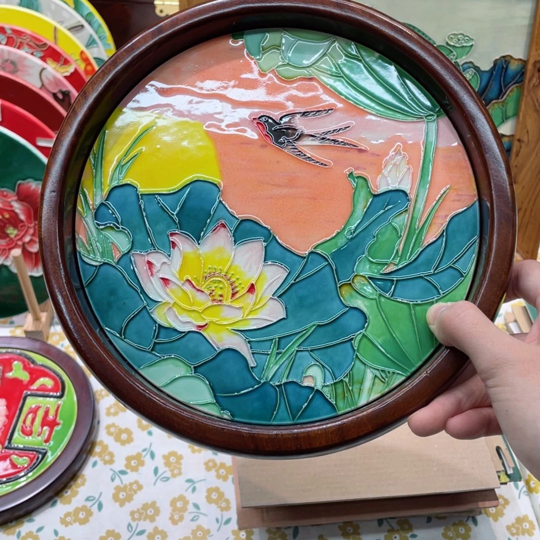 【闪购商品】茶盘晓*23*23荷花圆盘