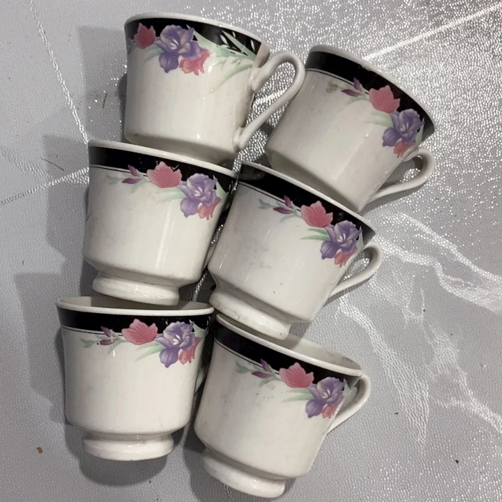 瓷片磁州窑茶杯六个