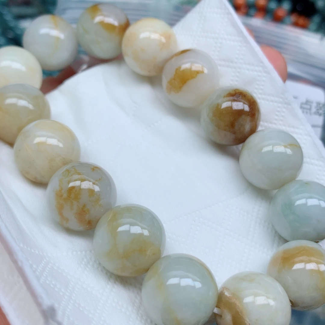 翡翠未镶嵌项链珠批发