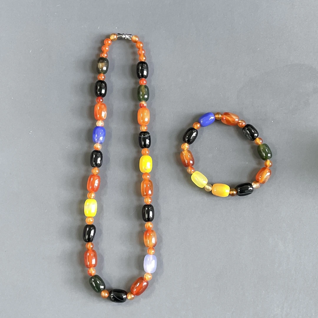 高端多宝玛瑙项链手链两件套装（多样性发货） TZ9014