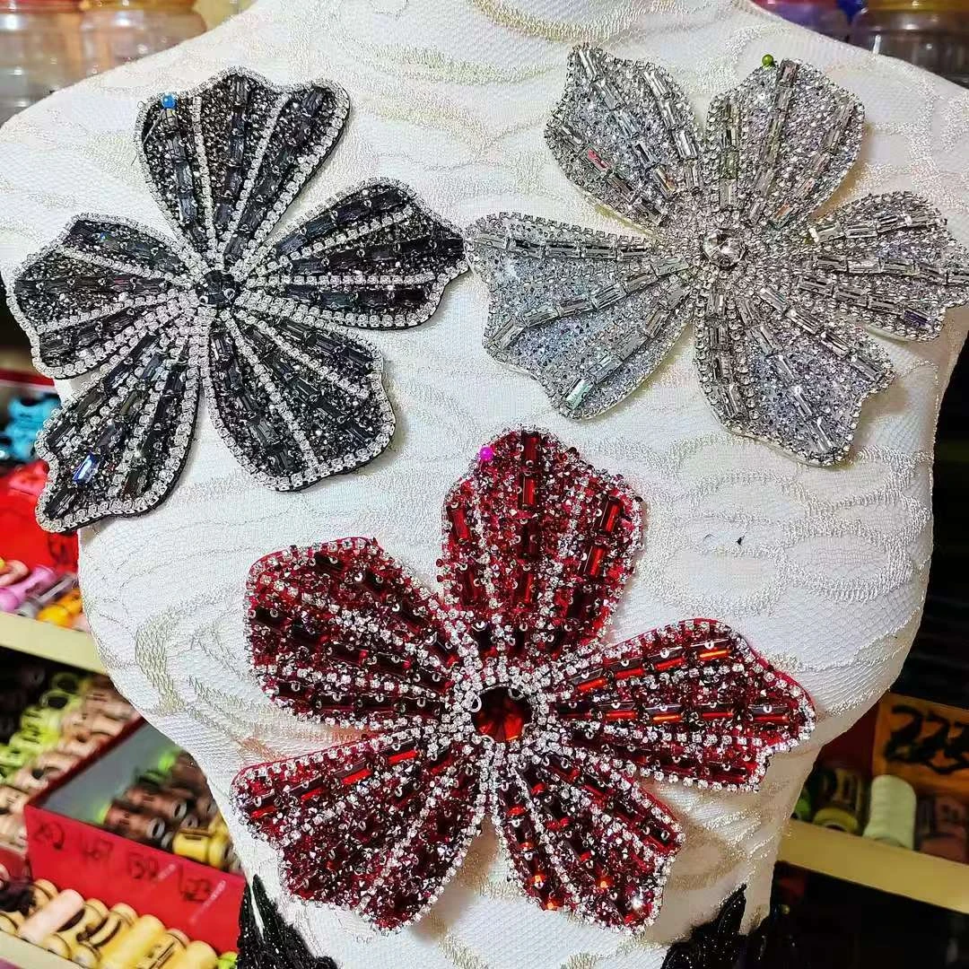 欧美高档DIY婚纱礼服钻花腰带头饰手缝钻包包服装饰品苗族