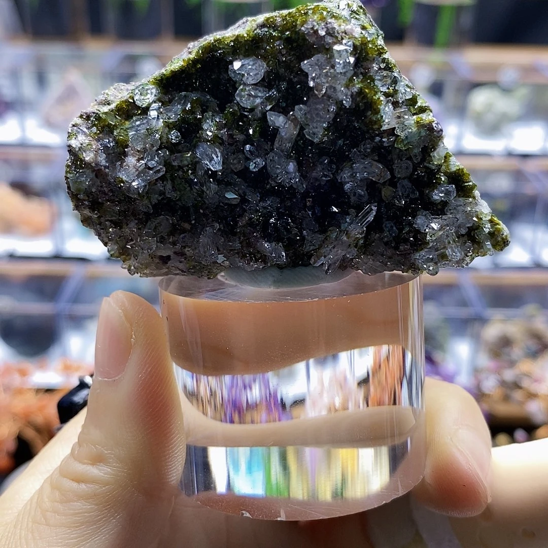有机玻璃云南绿帘水晶家居摆件