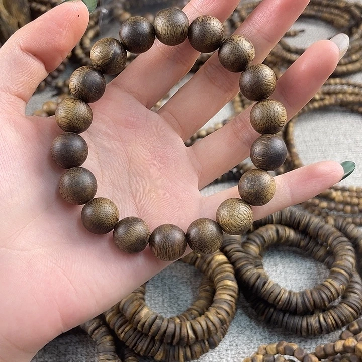 手串沉香12mm莺歌绿棋楠沉香单圈圆珠9g多样性发一