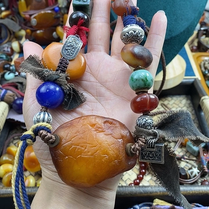 未镶嵌项链蜜蜡项链