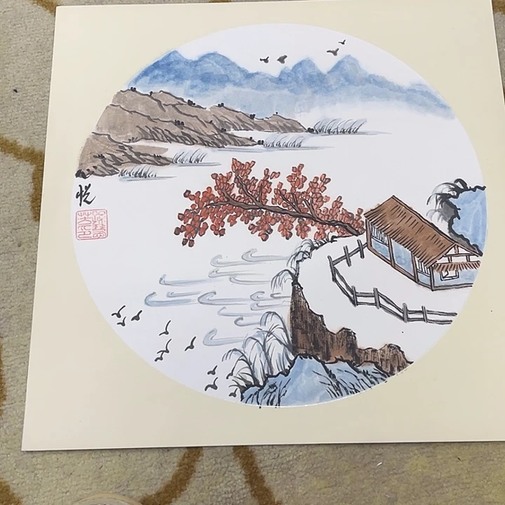 国画38-38卡纸作品艺