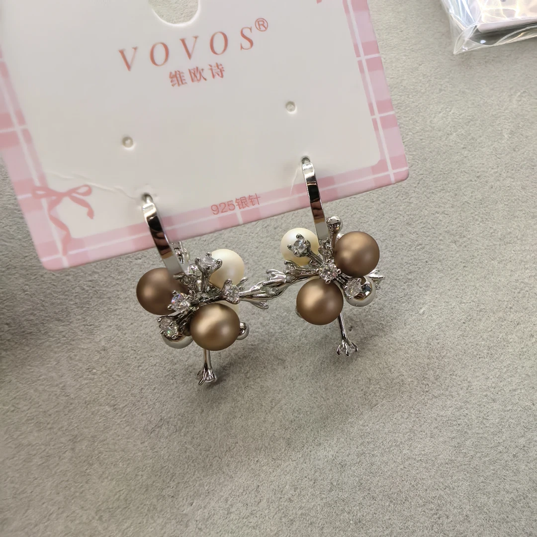 E033烟花球闪闪耳扣款耳饰