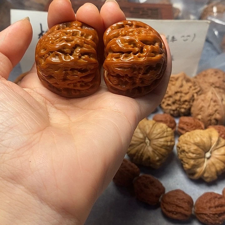 吊坠文玩核桃白狮子