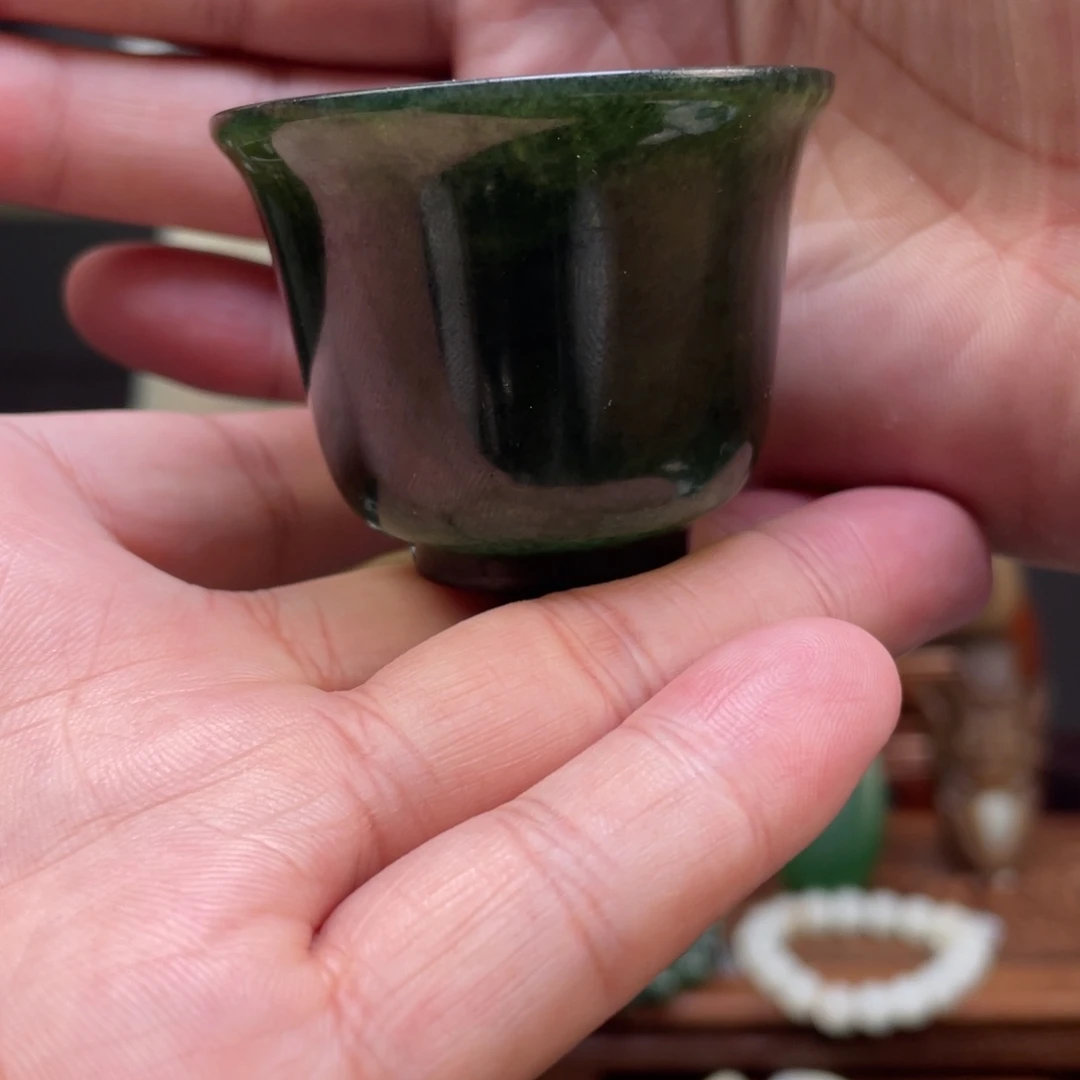 未镶嵌和田玉摆件和田玉茶杯未镶嵌