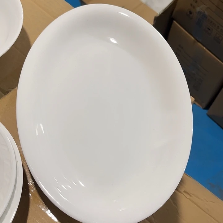 瓷片云白12英寸鱼盘一个，包邮