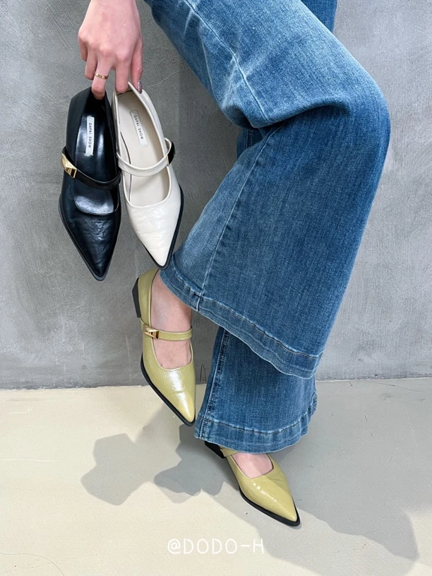 新款超级玛丽珍尖头气质女鞋～精致女神A236-1