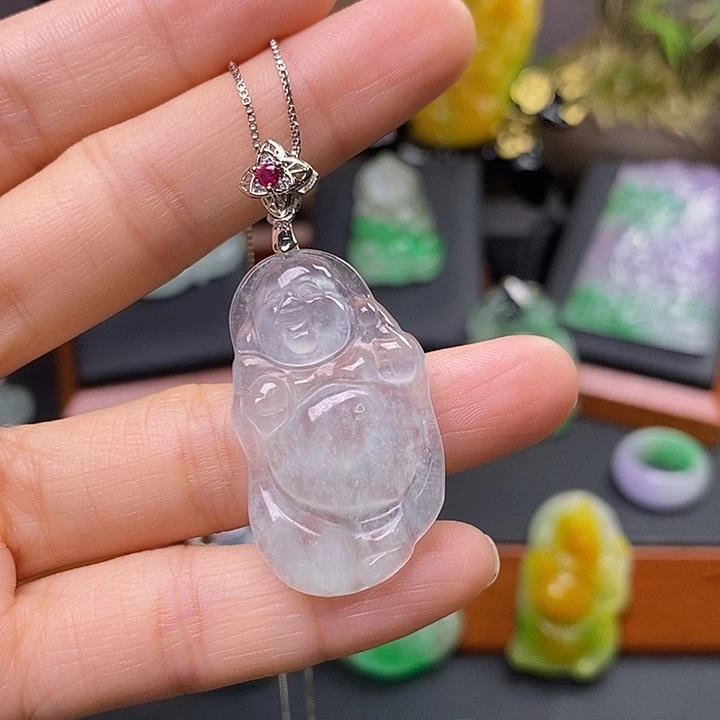 翡翠未镶嵌吊坠(赠链)