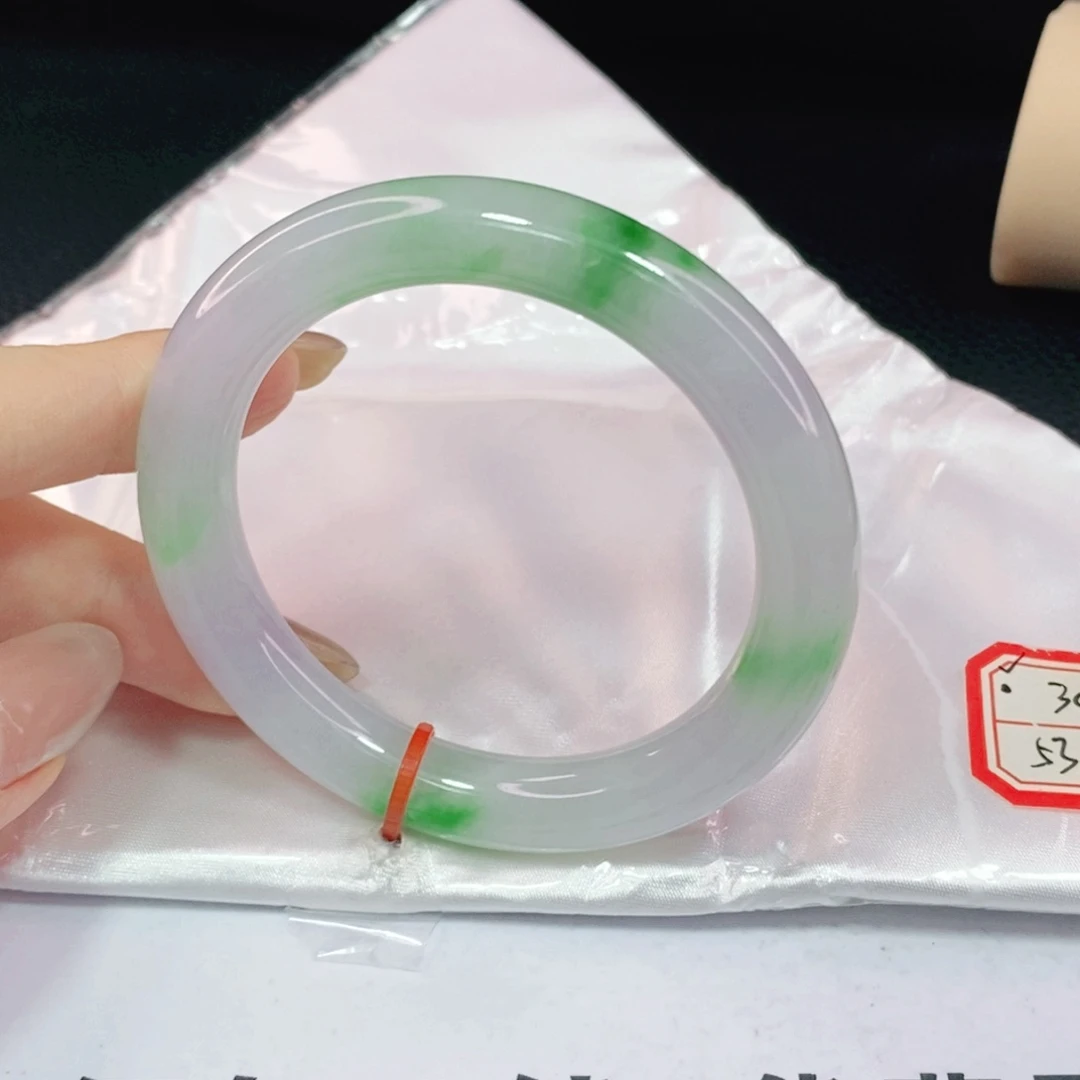 未镶嵌手镯翡翠53圆镯