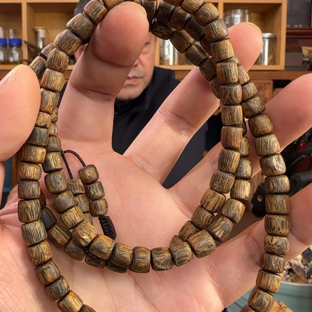 手串沉香奇楠一代苗白棋0.8，24.9克