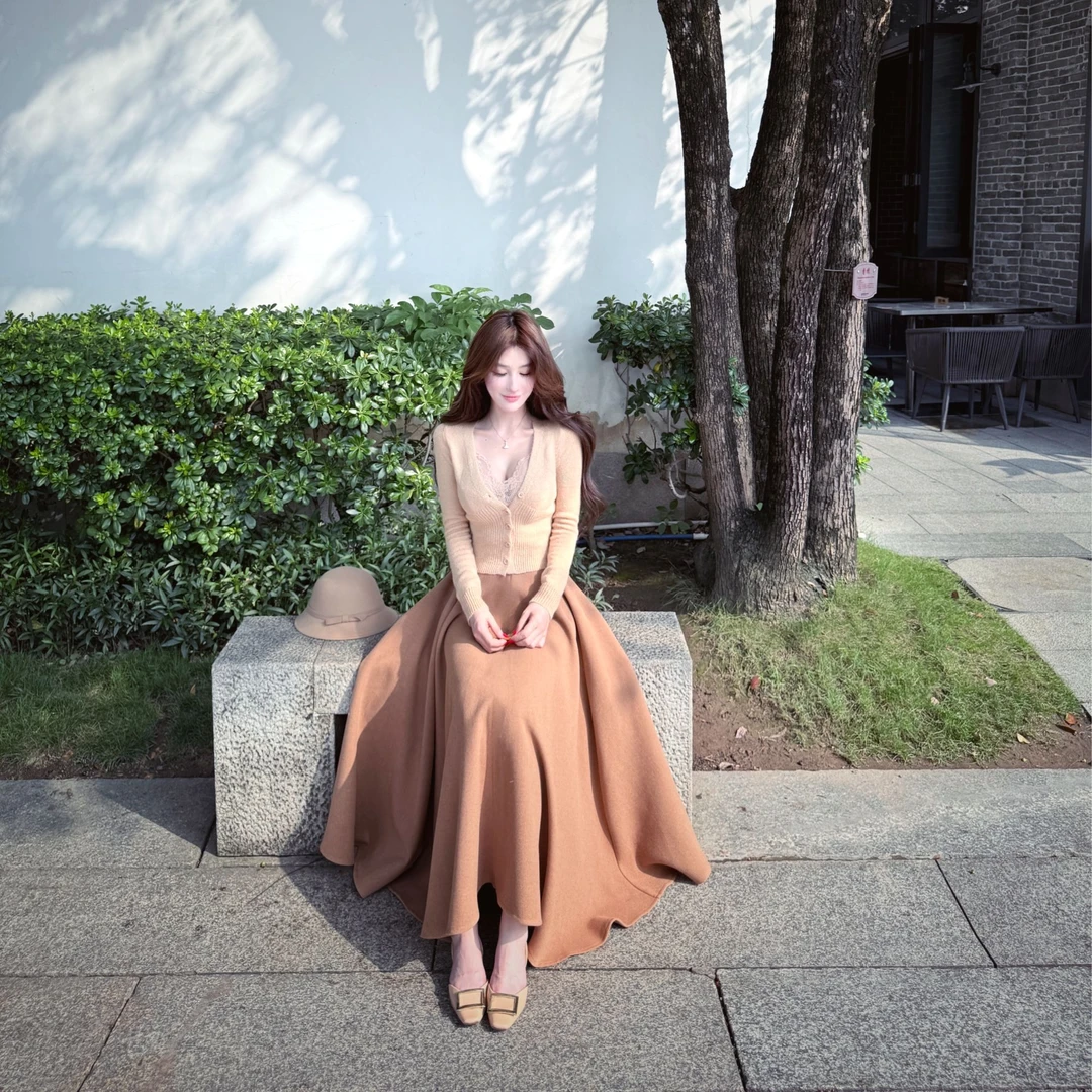 WW定制「微微安」显瘦网红假两件百搭时尚打底轻奢小众设计感上衣