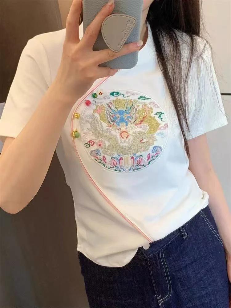 【柱哥粉丝专享】胸前刺绣国风T冰凉丝滑透气背心T恤FAX1618